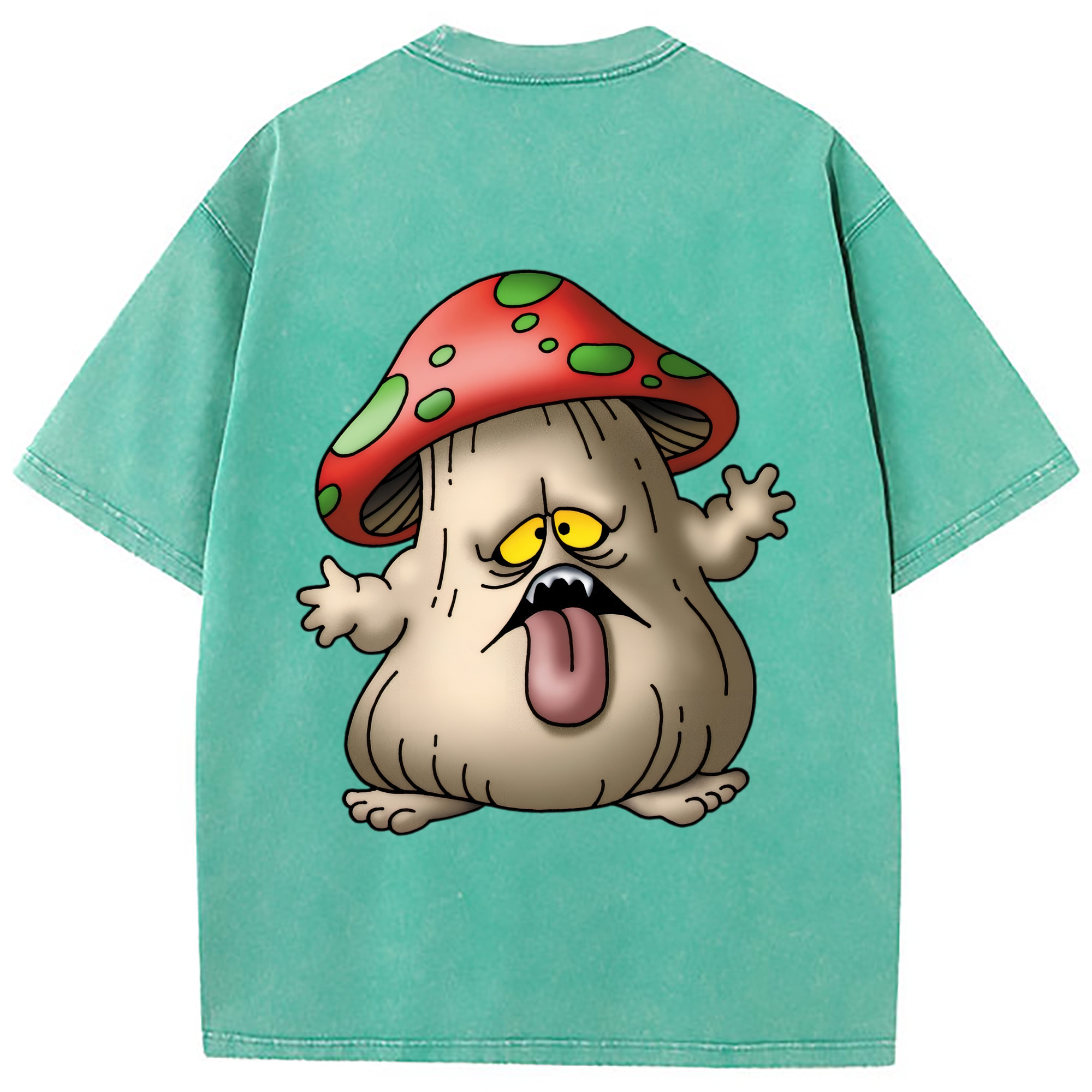 （画像用） ドラゴンクエスト Doragon Kuesuto Dragon Quest 綿100% ヴィンテージ風 半袖Tシャツ（背面プリント）